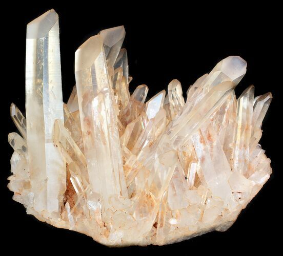 Tangerine Quartz Crystal Cluster - Madagascar #36199